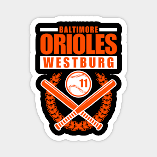 Baltimore Orioles Westburg 11 Baseball Retro Magnet