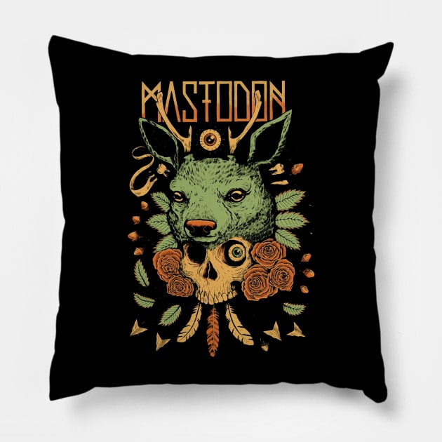 mastodon Pillow by Lisa Masse