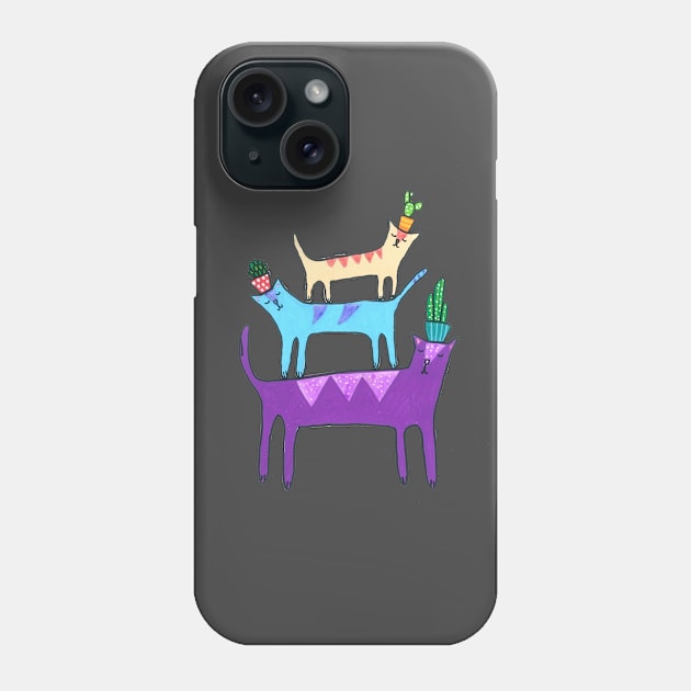 Cat Shenanigans Phone Case by DoodlesAndStuff