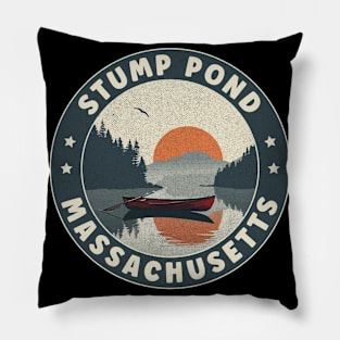 Stump Pond Massachusetts Sunset Pillow