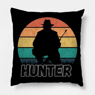 A hunter with a rifle Pillow