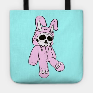 Skull Bunny Pink Dead Bunny Costume Skeleton Tote