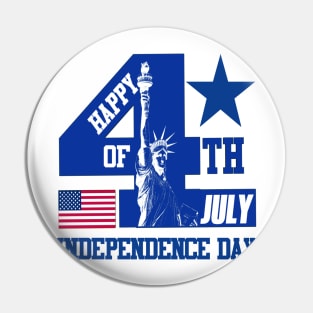 Happy 4th Of July Independence Day Pin