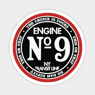 Engine Engine #9 on the New York Transit Line Magnet