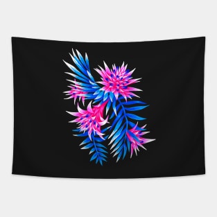 Fasciata Tropical Floral - Mid Blue/Pink Tapestry