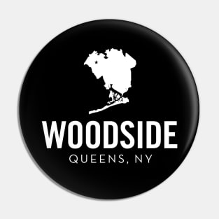 Woodside, Queens - New York (white) Pin