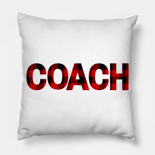 Coach in buffalo plaid Pillow