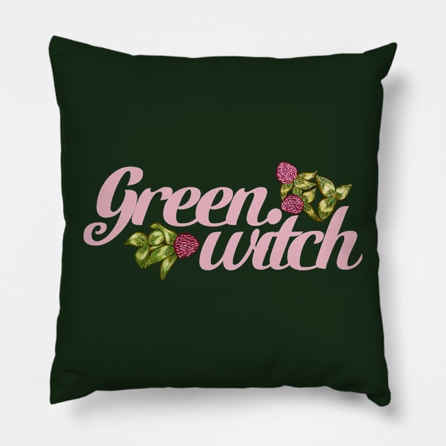 Green Witch Pillow by bubbsnugg