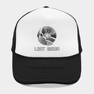 Lost Media - broken CD (black text) Hat