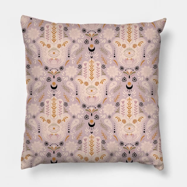 hamsa hand Pillow by Lamalou Design