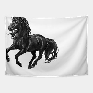 Friesian horse II Tapestry