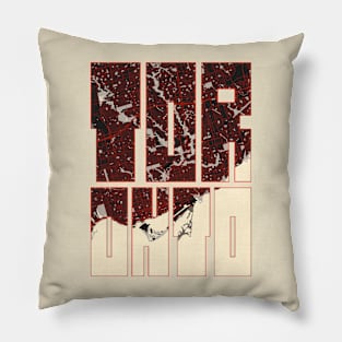 Toronto, Canada City Map Typography - Vector Pillow