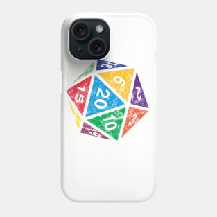 RPG Dice d20 | Distressed Multi Color Phone Case