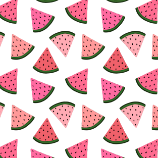 Colorful watermelon hand drawn pattern Magnet