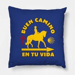 Horseback Camino de Santiago Buen Camino En Tu Vida Pillow