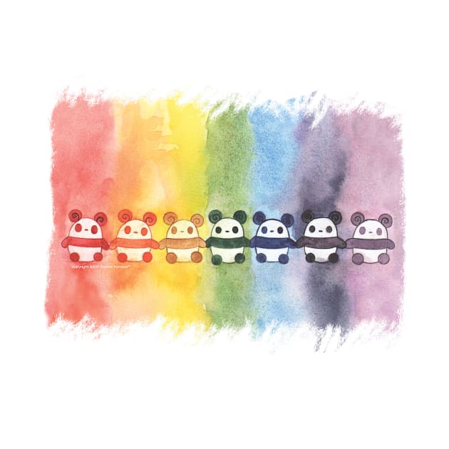 Rainbow Pandas by PocketPandas