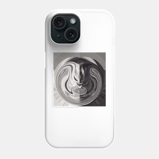 Black White & Gray Altered Ying Yang Phone Case