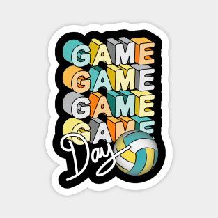 Game Day Volleyball Artwork Magnet