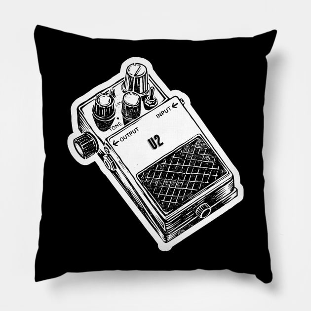 U2 Pedals Guitar Effect Pillow by _ASCreative