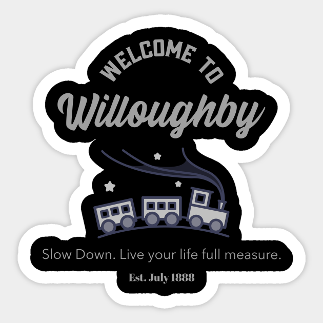 Next Stop Willoughby Twilight Zone Sticker Teepublic Si è verificato un problema durante il recupero della traduzione. next stop willoughby