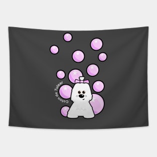 Coton de Tulear bubbles Tapestry