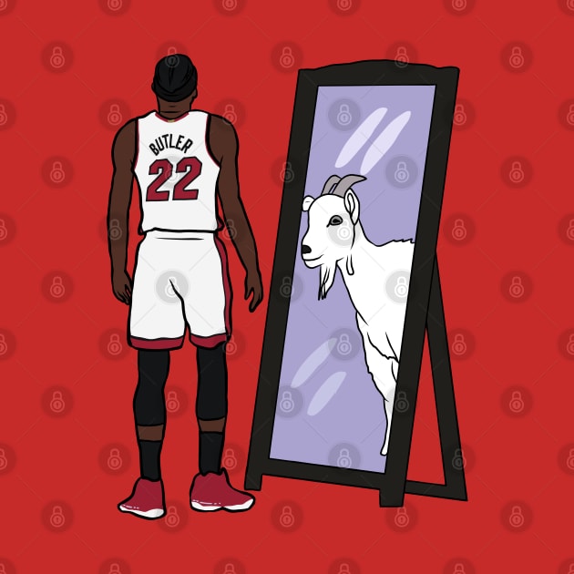 Jimmy Butler Mirror GOAT by rattraptees