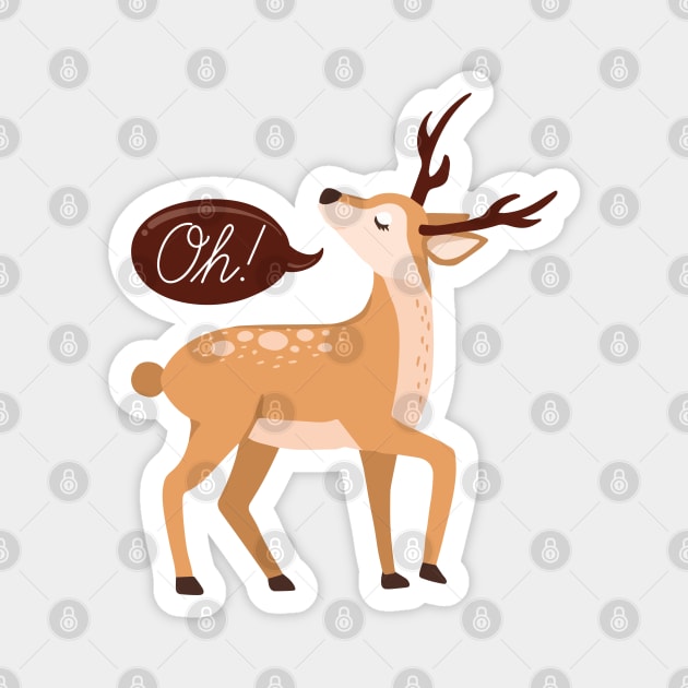 Oh Deer Magnet by LuckyFoxDesigns