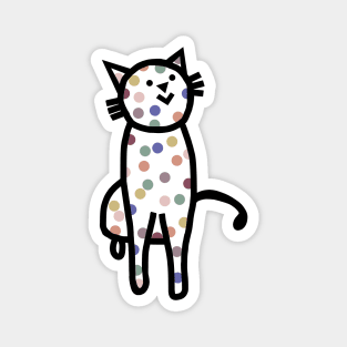 Multi Colored Spotty Cat Magnet