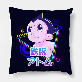 Astroboy synthwave Pillow