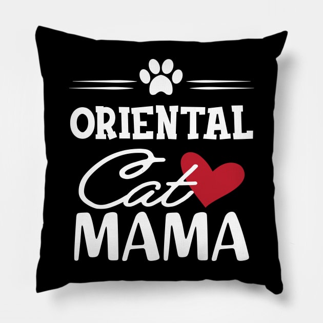 Oriental Cat Mama Pillow by KC Happy Shop