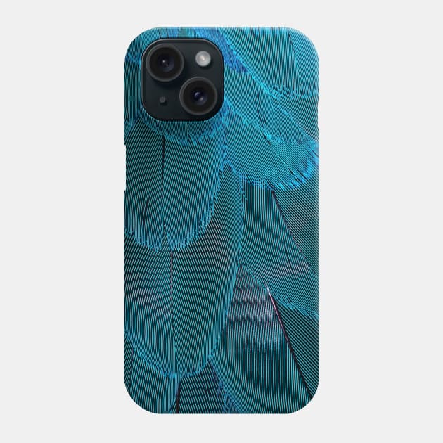 Turquoise Blue Feathers Phone Case by NewburyBoutique
