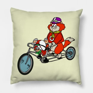 Motormouse and Autocat Classic 60s Cartoon Pillow