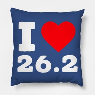 I love Marathons - Marathon tee Pillow