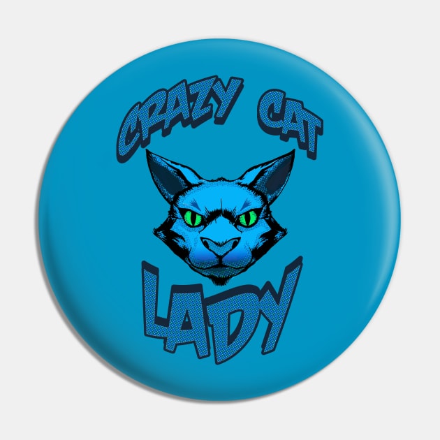 Crazy Cat Lady (blue) Pin by Samax