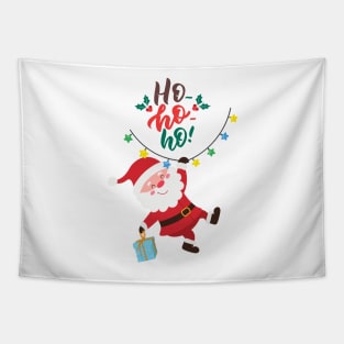 Vintage pink santa claus - Retro Pink Santa Claus - Christmas Stickers Tapestry