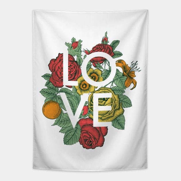 Love Flowers Tapestry by rcaldwell