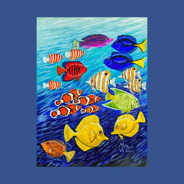 Saltwater Fish School by Matt Starr Fine Art