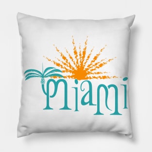 sun in miami Pillow