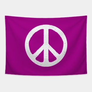 Classic Retro 80's Peace Symbol Tapestry