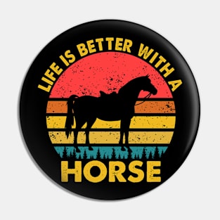 Life Is Better With A Horse Lover Gift Christmas Pin