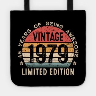 45 Year Old Gifts Vintage 1979 Limited Edition 45th Birthday Tote