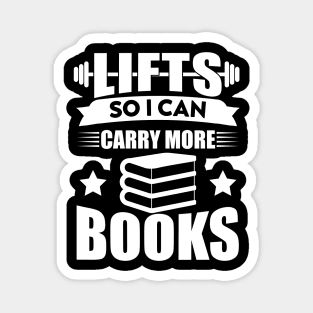 reading lifts so i can carry more books school cool student Magnet