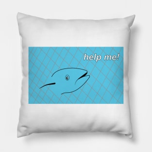 Fish stuck in the net Pillow