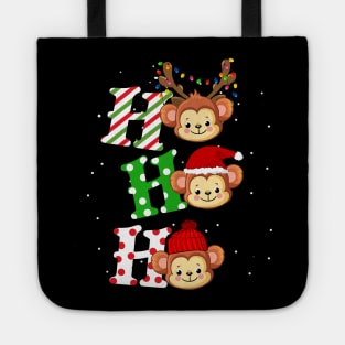 Monkey Ho Ho Ho Christmas Tote