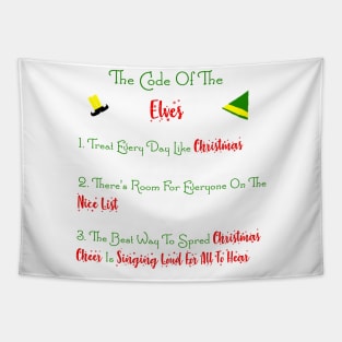 The Code of the Elves - Elf Movie Quote Tapestry