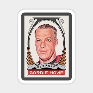 Gordie Howe Vintage Style Hockey Card Magnet