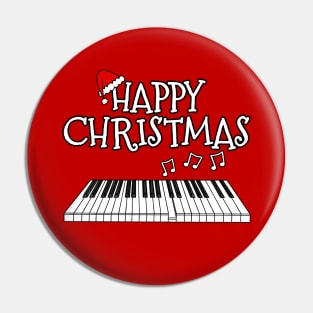 Christmas Piano Pianist Musician Santa Hat Xmas 2022 Pin