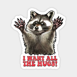 Racoon Hug Magnet