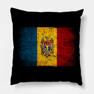 Moldova Flag Women Men Children Moldova Vintage Pillow