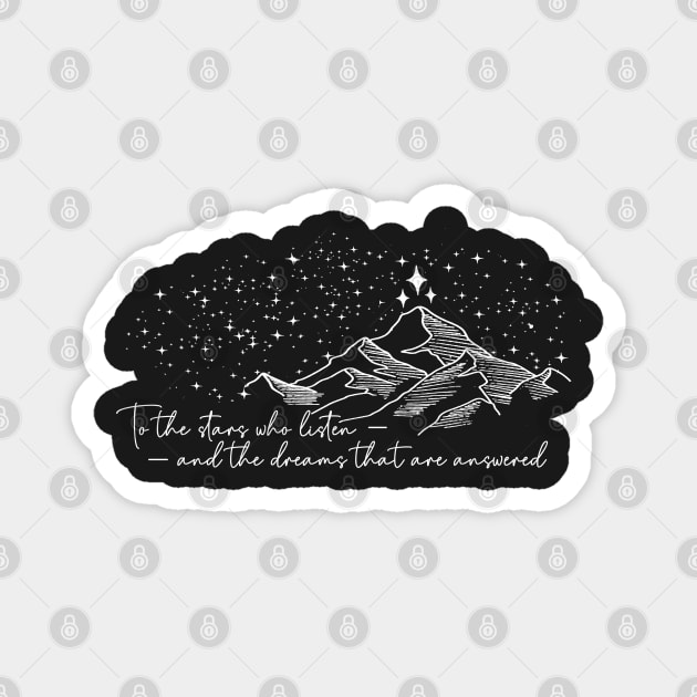 ACOTAR to the stars quote white Magnet by baranskini